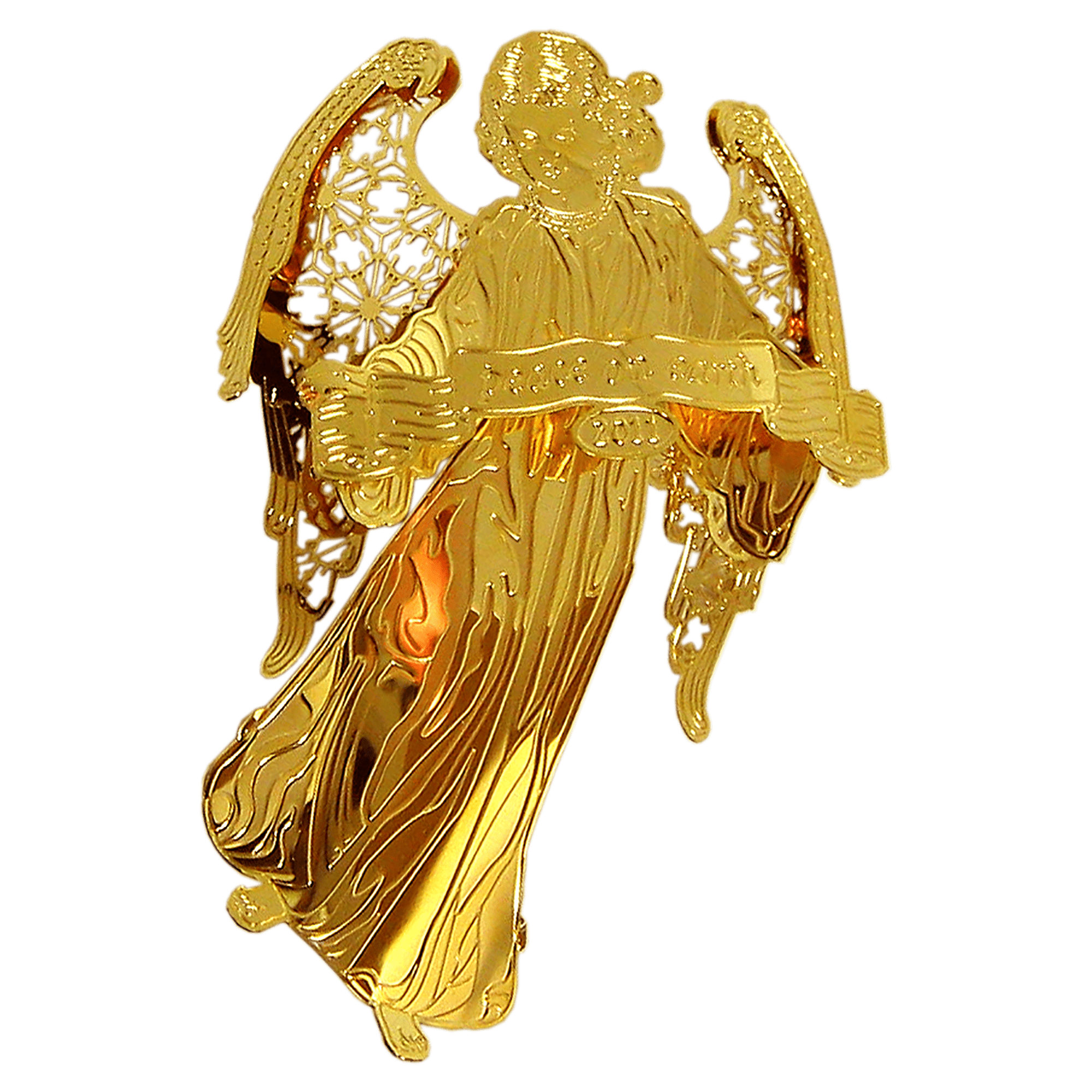 3D Gold Plated Brass Ornament (Angel) - PEI